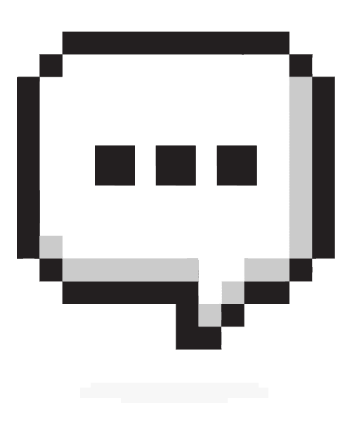 Pixel speech bubble